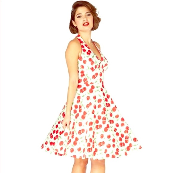 ❌SOLD❌🌺Voodoo Vixen Cherry Print Swing Dress - Picture 2 of 7